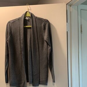 Ribbed Cardigan S Charcoal 89th & Madison